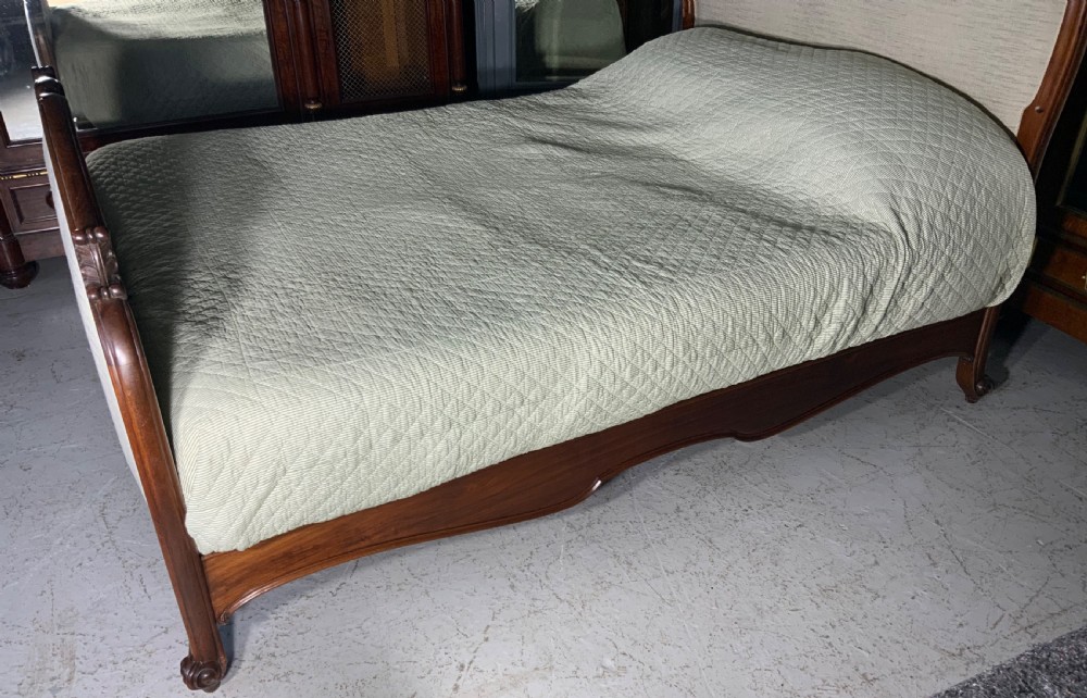 UPHOLSTERED FRENCH MAHOGANY KING SIZE BED  View VIII