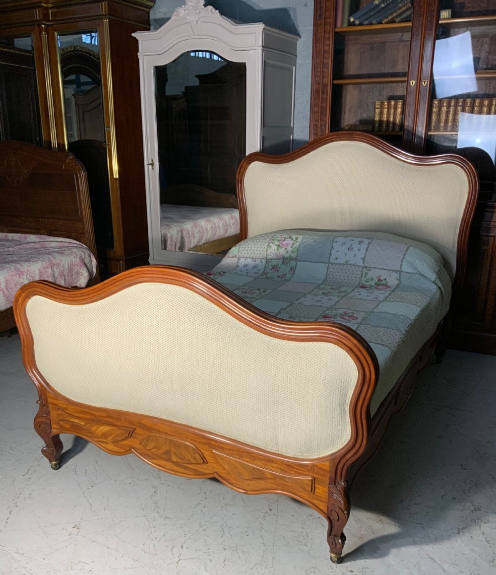 FRENCH MAHOGANY UPHOLSTERED BED View II