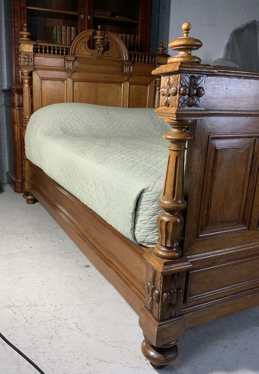 SOLID OAK FRENCH HENRY II BED View VII