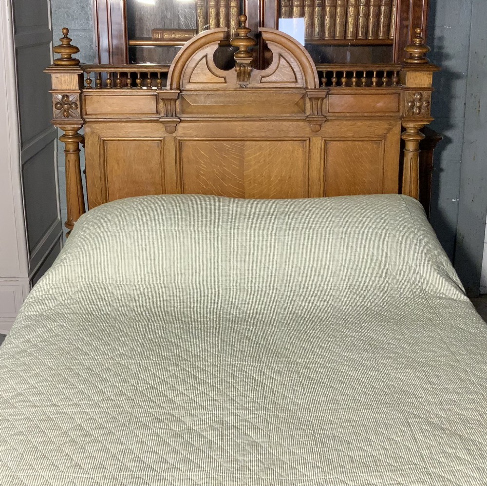 SOLID OAK FRENCH HENRY II BED View VIII