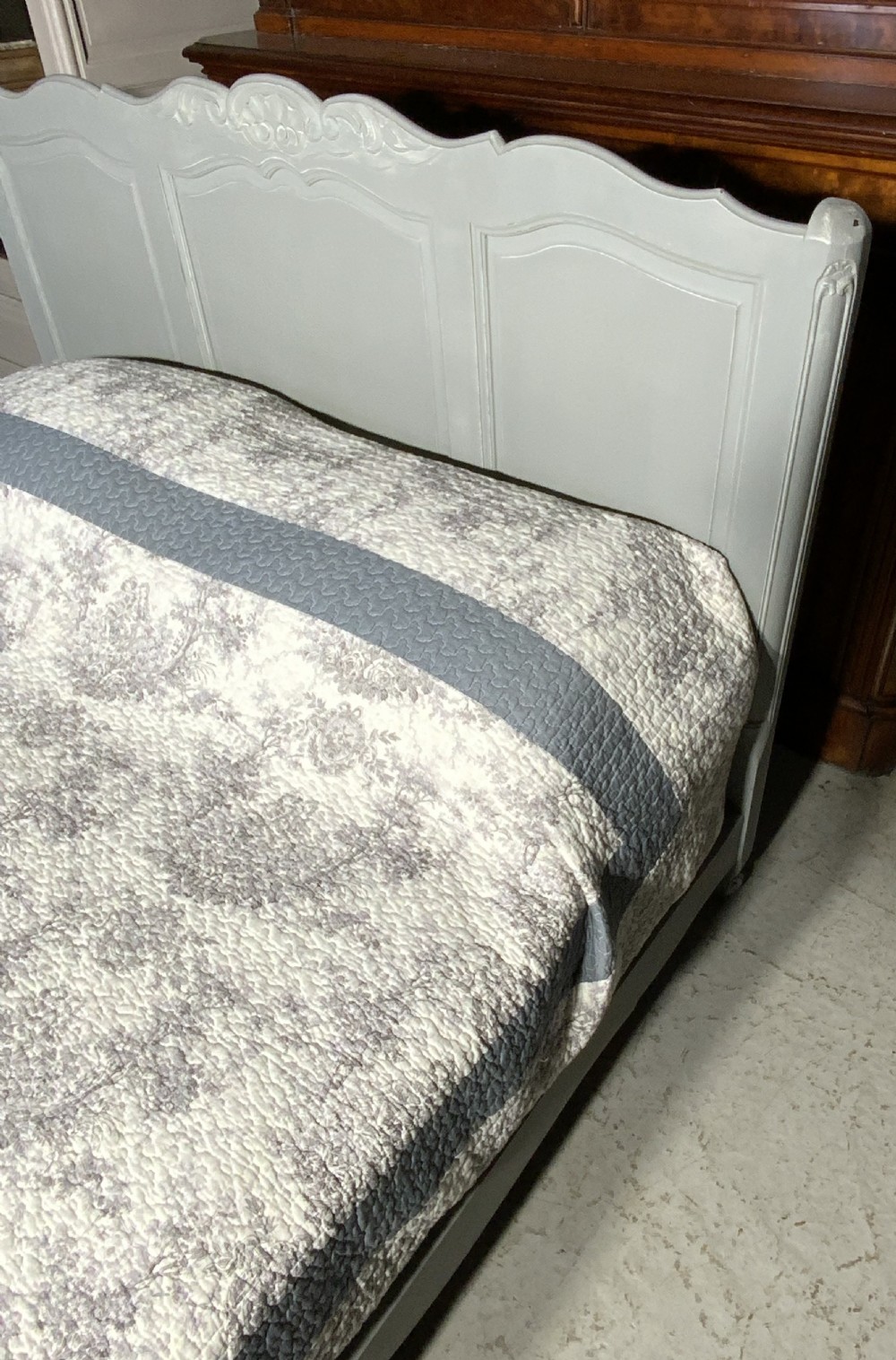 PAINTED FRENCH DOUBLE BED  View V