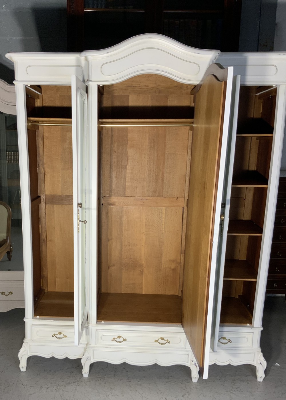 PAINTED FRENCH TRIPLE ARMOIRE  View VII