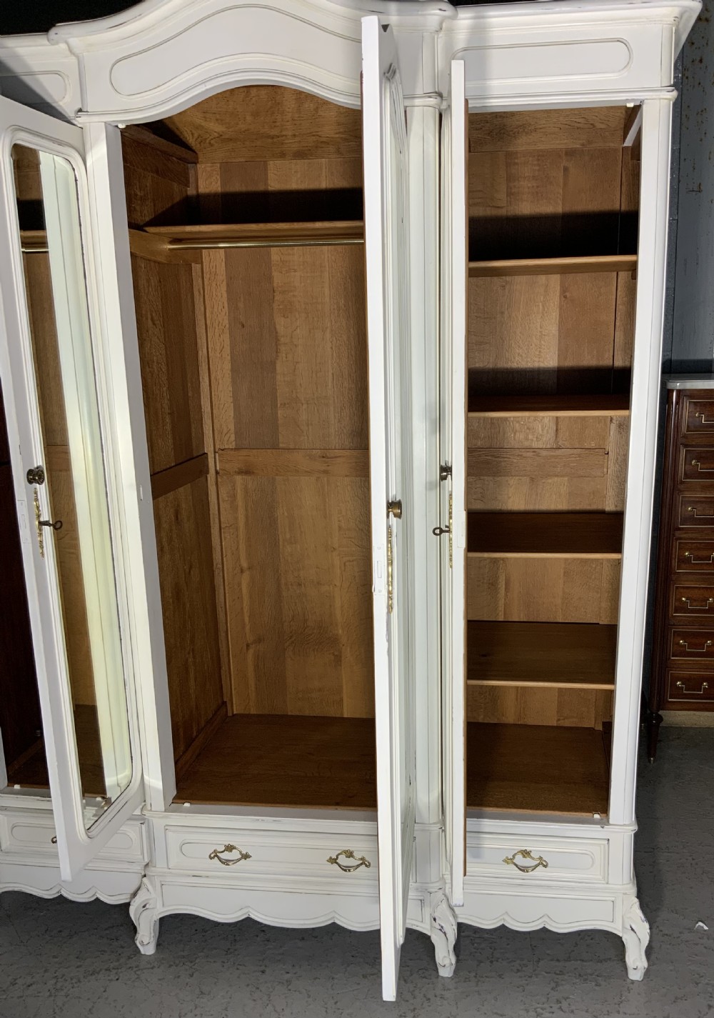 PAINTED FRENCH TRIPLE ARMOIRE  View VIII