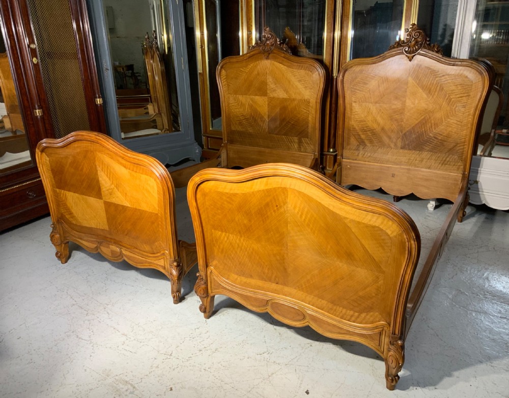 WALNUT PAIR OF FRENCH SINGLE BEDS View II