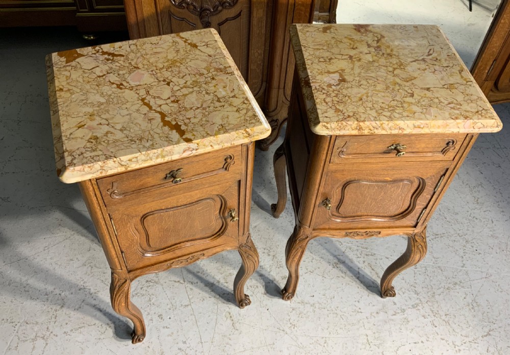 PAIR OF FRENCH OAK BEDSIDE CABINETS  View III