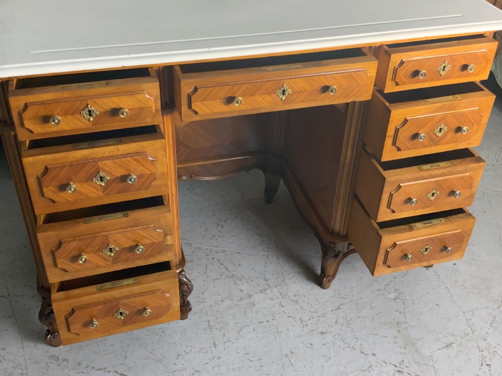 LOVELY FRENCH WALNUT DRESSING TABLE WITH MARBLE TOP  View VI