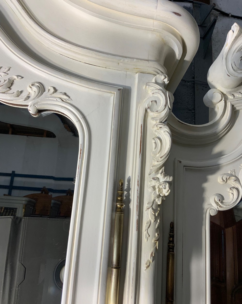 STUNNING OVERSIZED CARVED TRIPLE ARMOIRE  View IX