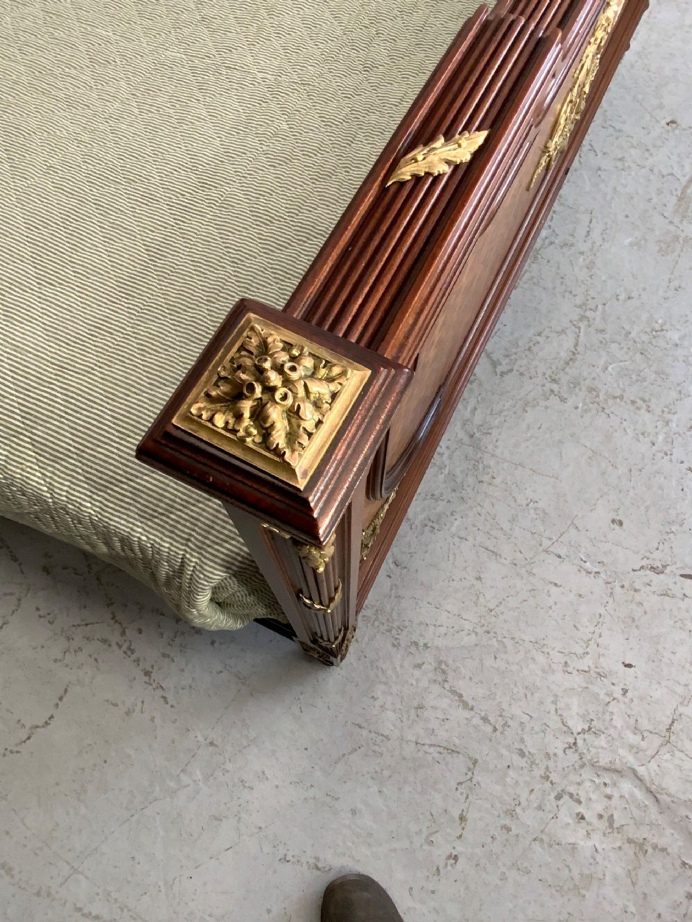 FRENCH KING SIZE BED WITH BRASS EMBELLISHMENTS  View XI