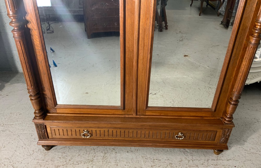 CARVED OAK FRENCH ARMOIRE  View V