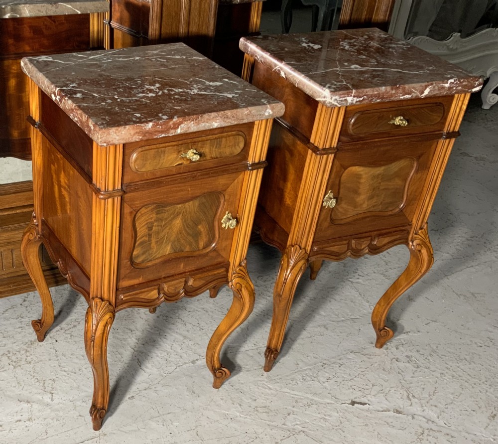 PAIR OF FRENCH MAHOGANY BEDSIDE CABINETS  View IV