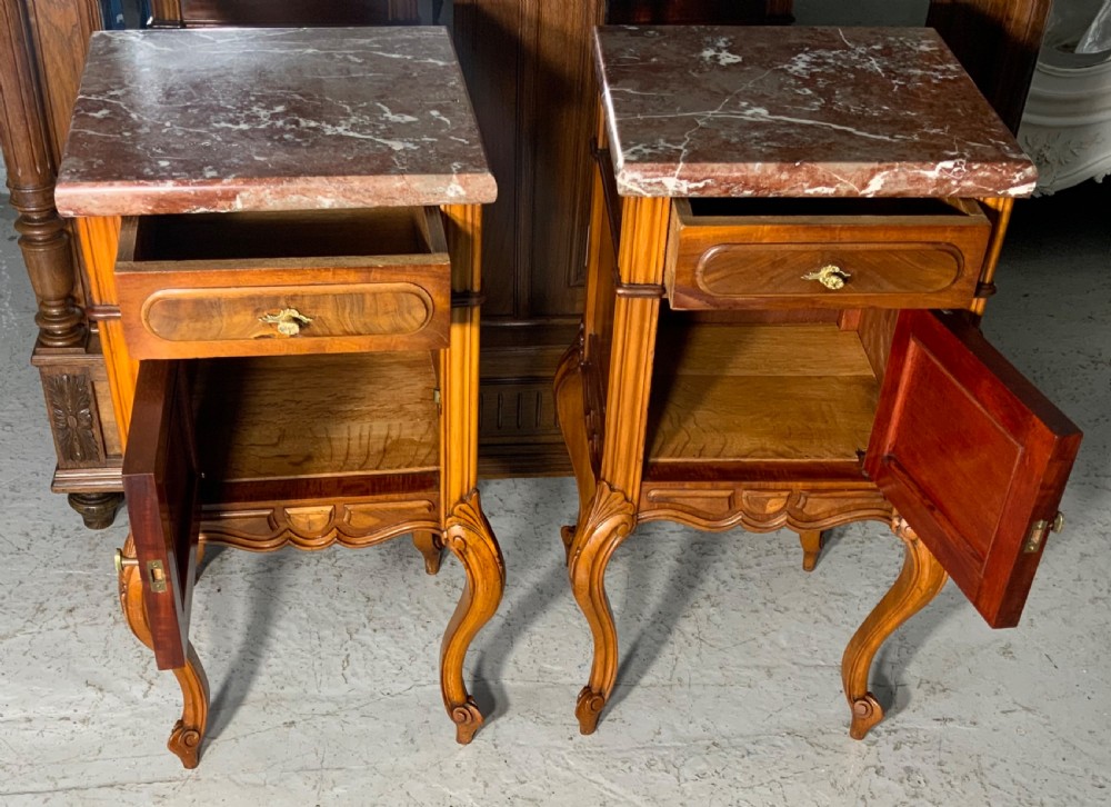 PAIR OF FRENCH MAHOGANY BEDSIDE CABINETS  View V