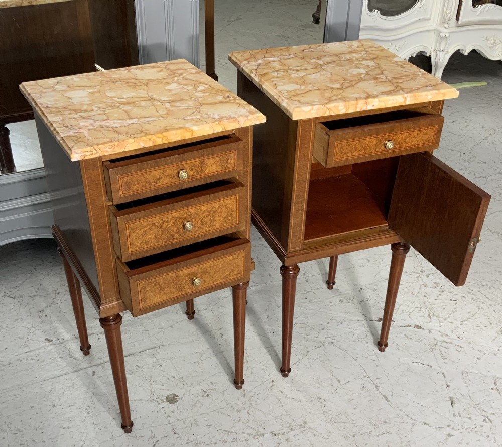 PAIR OF FRENCH MAHOGANY BEDSIDE CABINETS  View IV