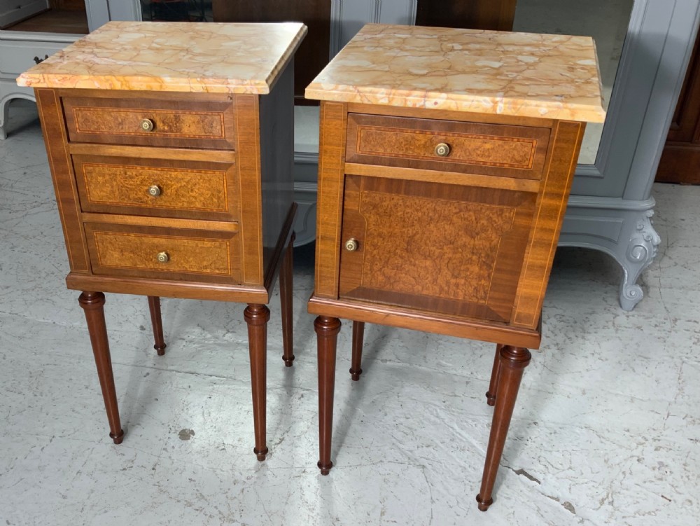 PAIR OF FRENCH MAHOGANY BEDSIDE CABINETS  View V
