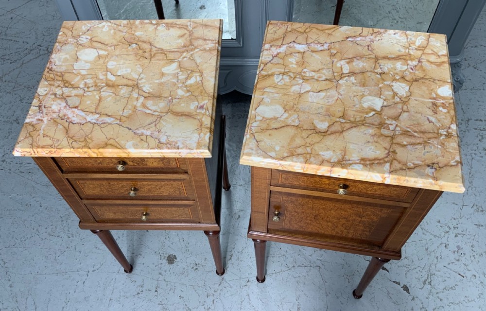 PAIR OF FRENCH MAHOGANY BEDSIDE CABINETS  View VI