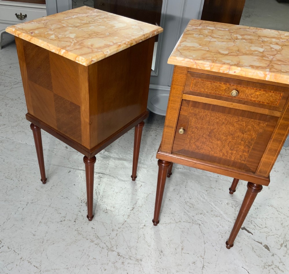 PAIR OF FRENCH MAHOGANY BEDSIDE CABINETS  View VII