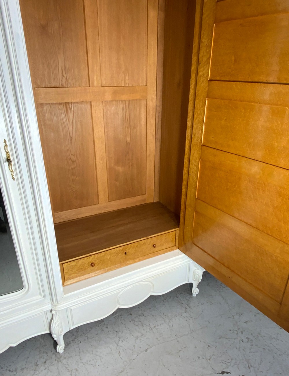LARGE IMPRESSIVE TRIPLE FRENCH PAINTED ARMOIRE  View VIII