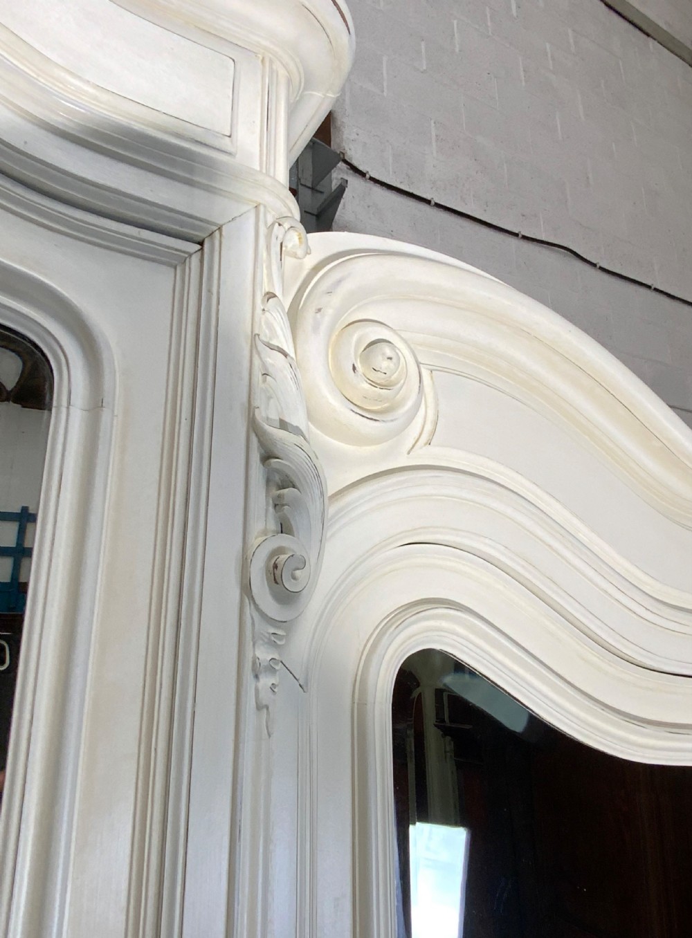 LARGE IMPRESSIVE TRIPLE FRENCH PAINTED ARMOIRE  View XIII