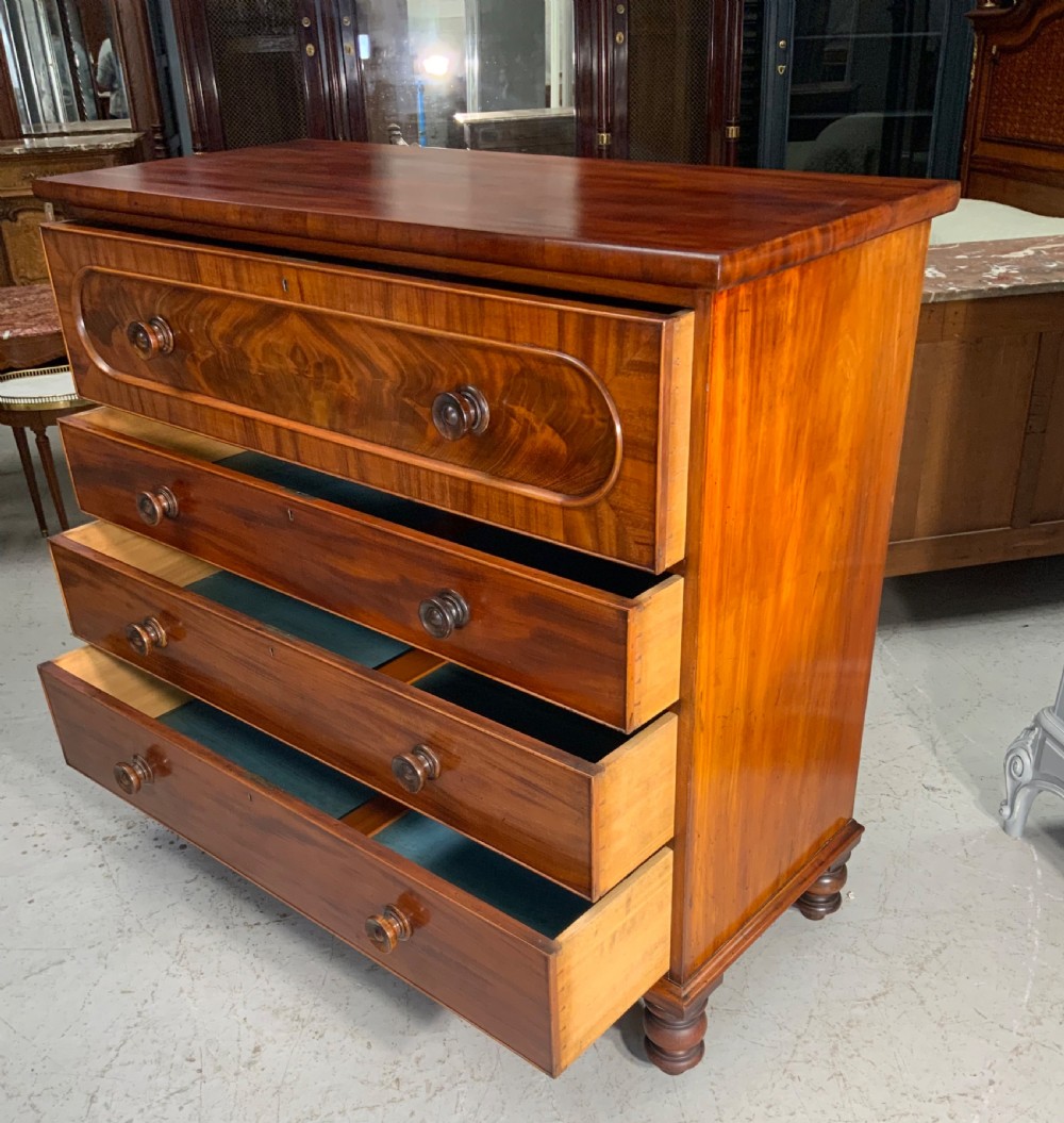 VICTORIAN MAHOGANY CHEST OF DRAWERS  View V