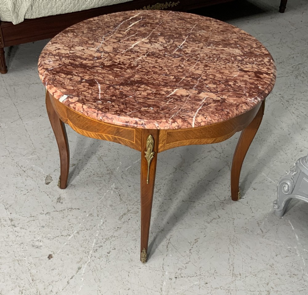 MARBLE TOP FRENCH COFFEE TABLE  View II