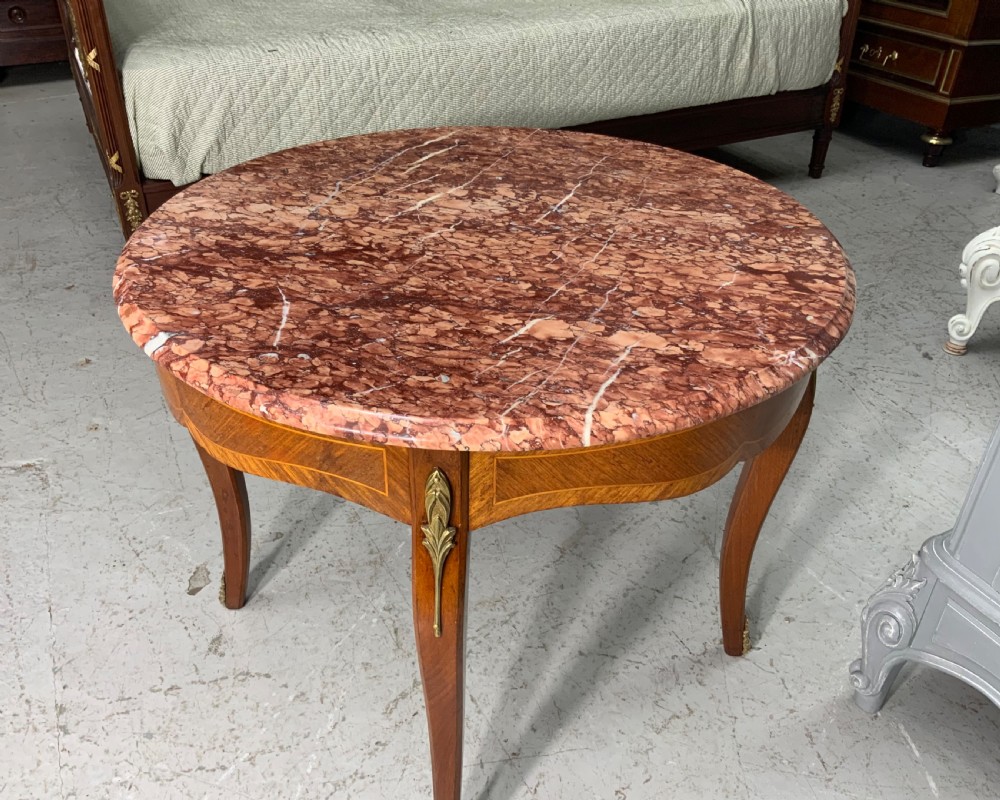 MARBLE TOP FRENCH COFFEE TABLE  View IV