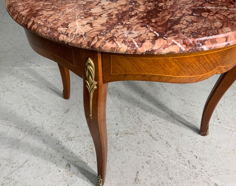 MARBLE TOP FRENCH COFFEE TABLE  View V