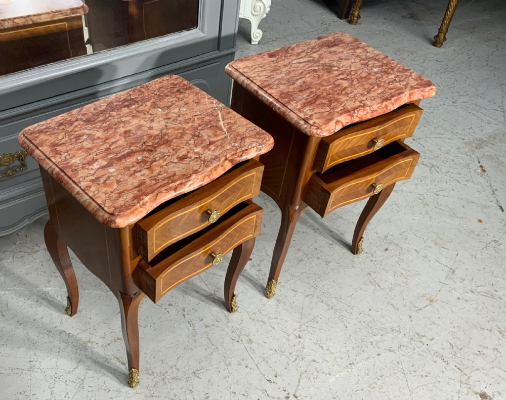 PAIR OF FRENCH MAHOGANY BEDSIDE CABINETS  View IV