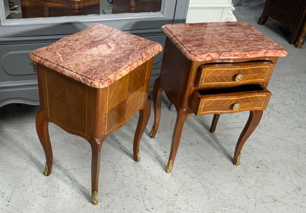 PAIR OF FRENCH MAHOGANY BEDSIDE CABINETS  View V