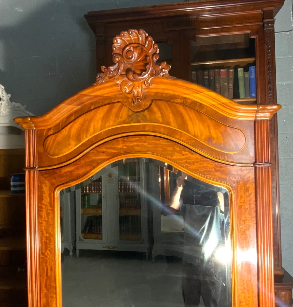 CARVED MAHOGANY FRENCH SINGLE ARMOIRE  View II