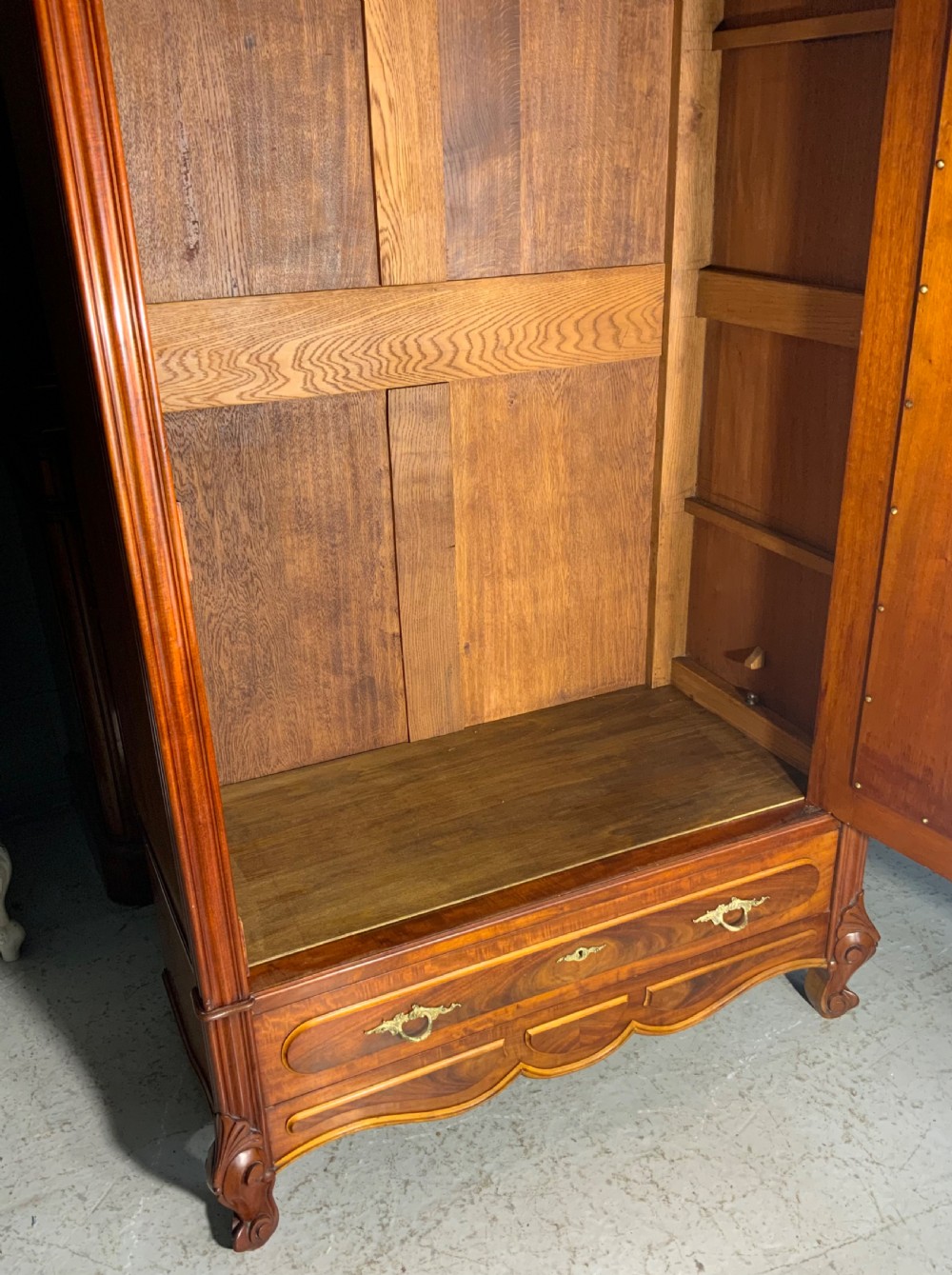 CARVED MAHOGANY FRENCH SINGLE ARMOIRE  View VIII