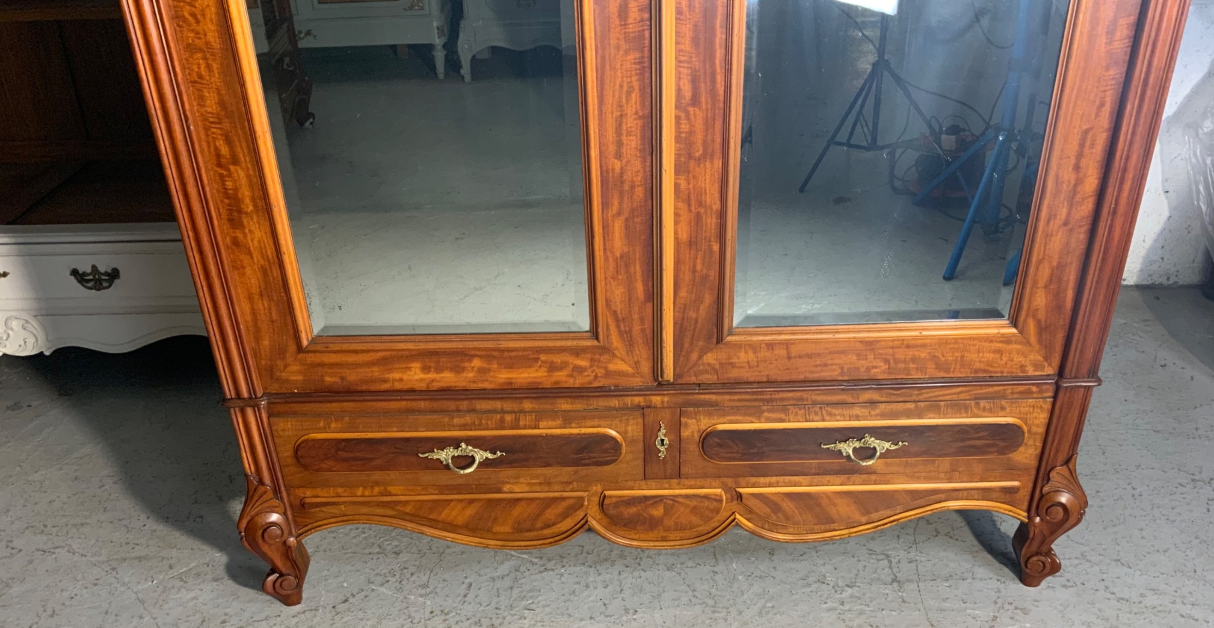 MAHOGANY FRENCH DOUBLE ARMOIRE  View II