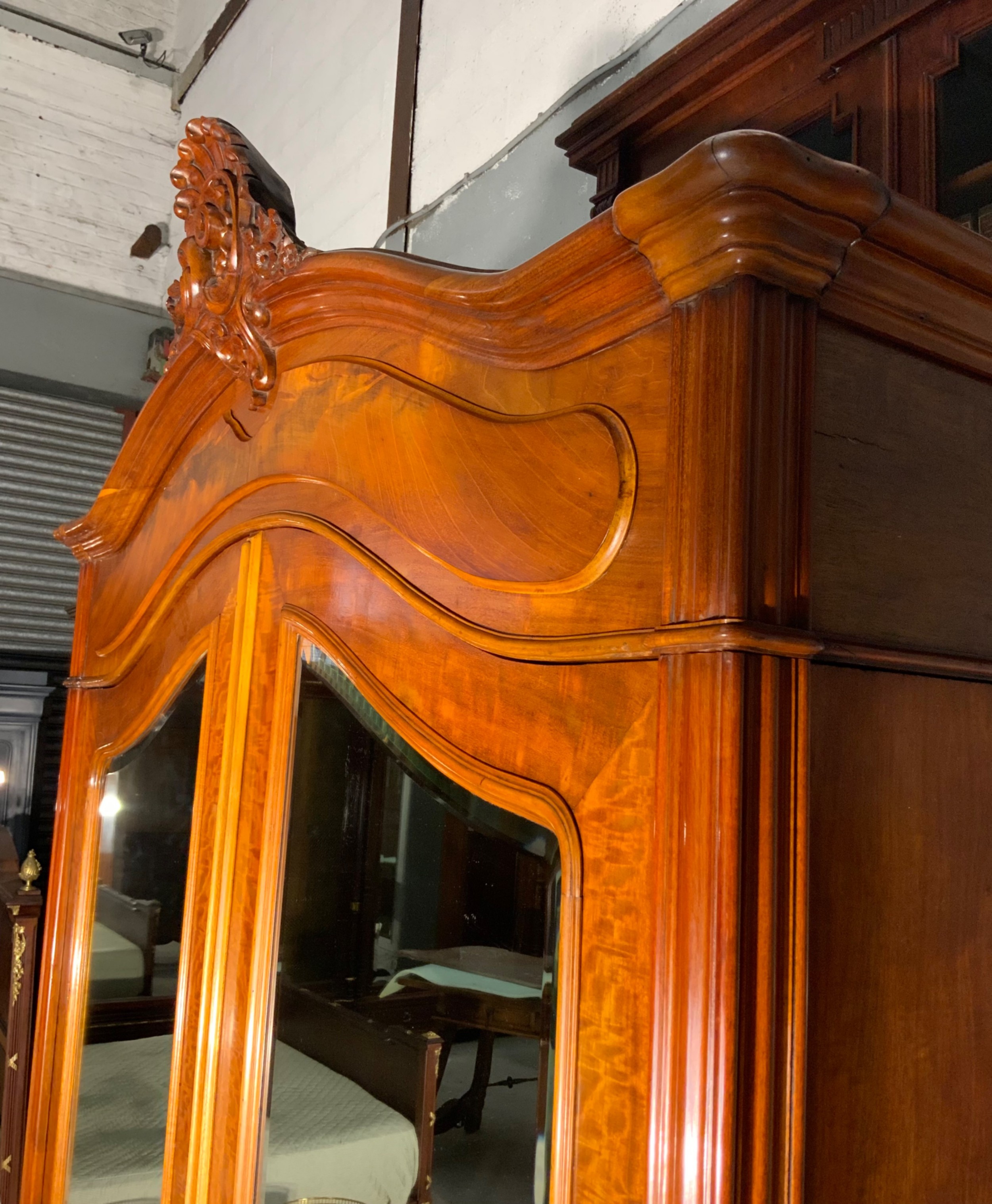 MAHOGANY FRENCH DOUBLE ARMOIRE  View III