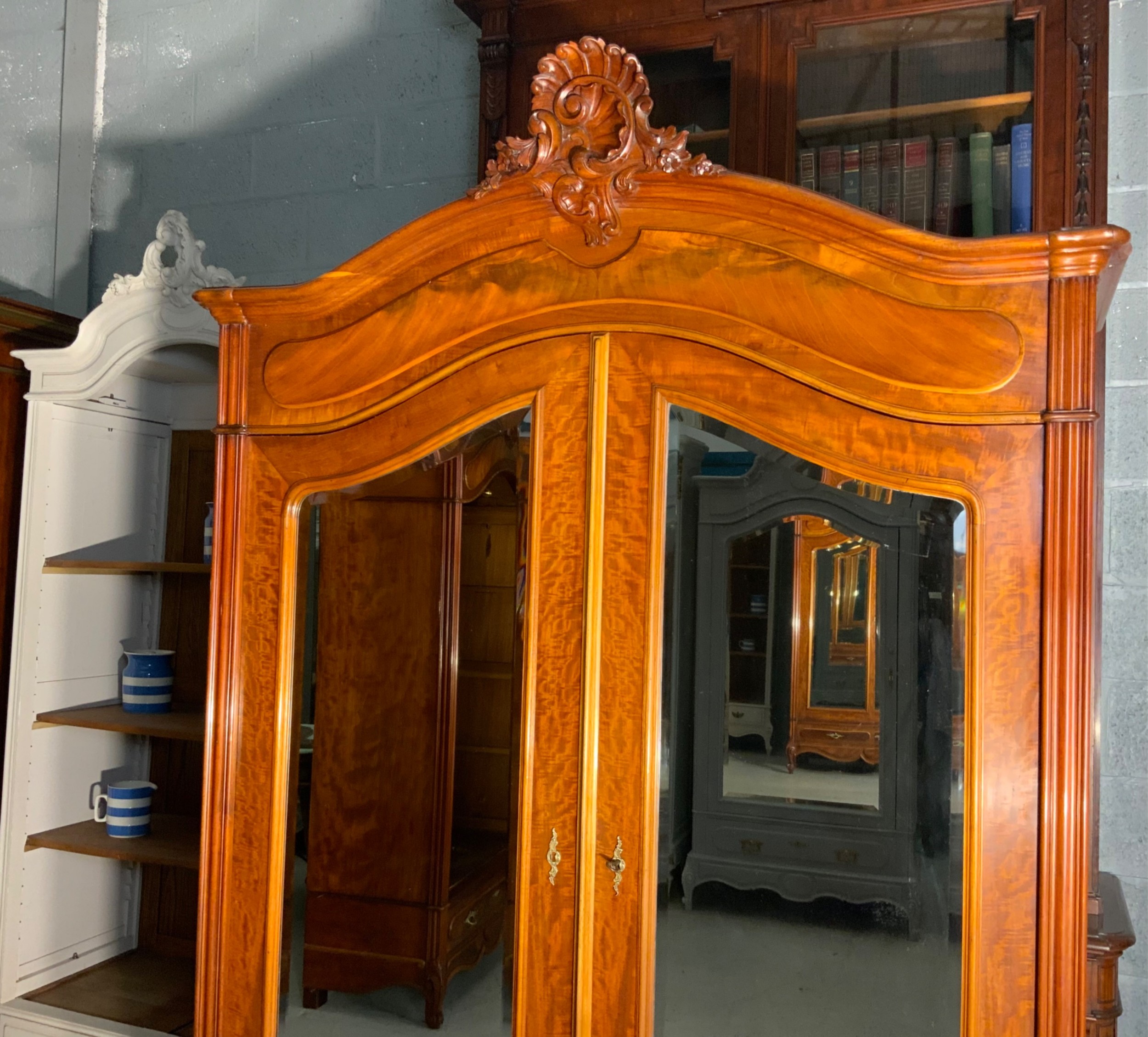 MAHOGANY FRENCH DOUBLE ARMOIRE  View V