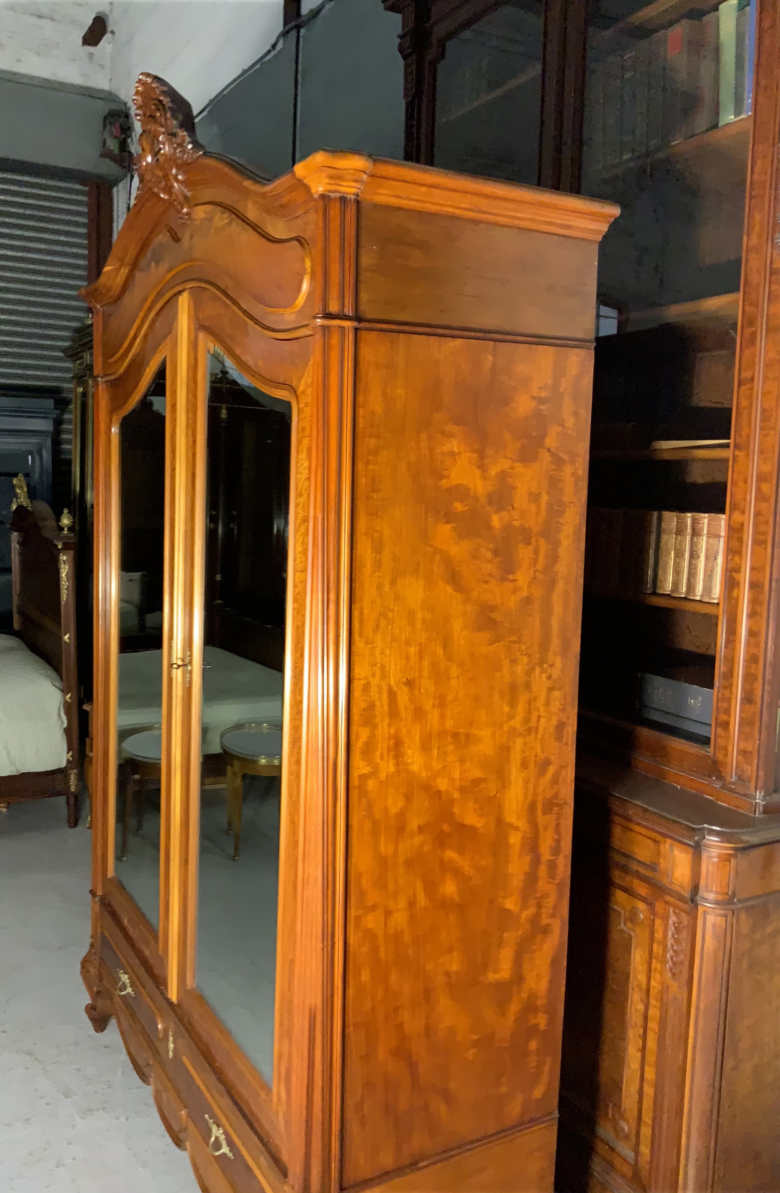 MAHOGANY FRENCH DOUBLE ARMOIRE  View VIII