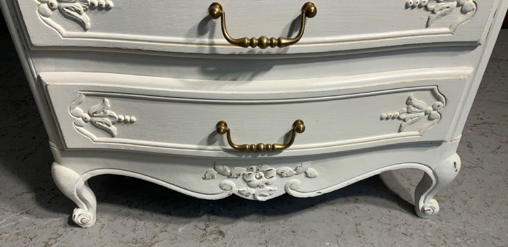 PAINTED FRENCH CARVED OAK CHEST OF DRAWERS  View VIII