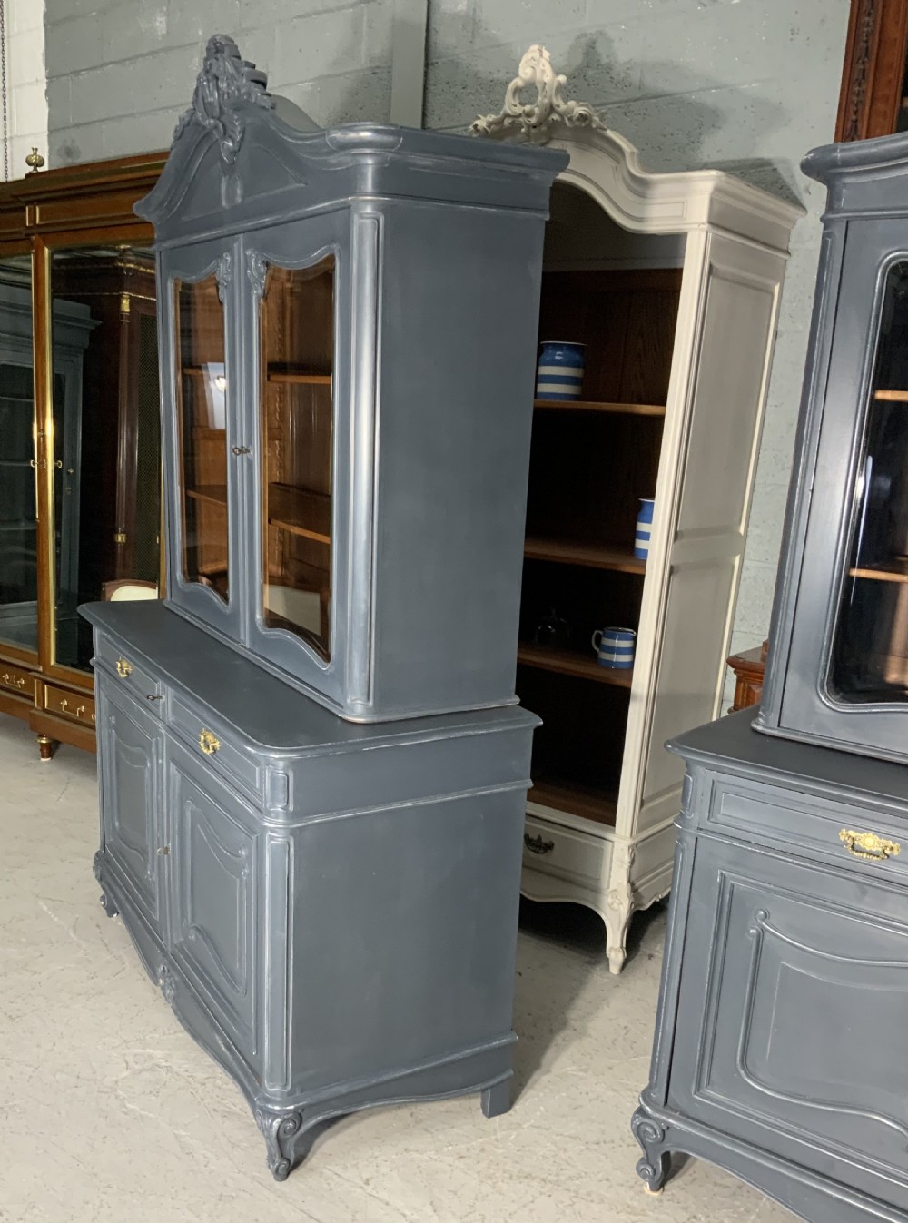PAIR OF PAINTED FRENCH BUFFET DES CORPS  View XIII