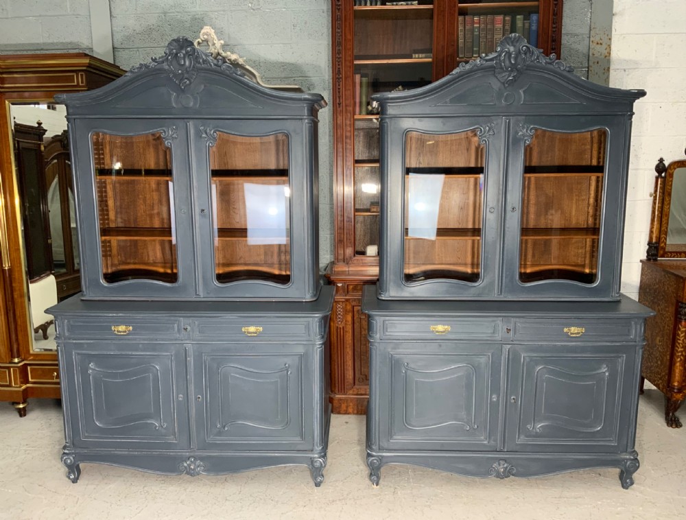PAIR OF PAINTED FRENCH BUFFET DES CORPS  View XIV