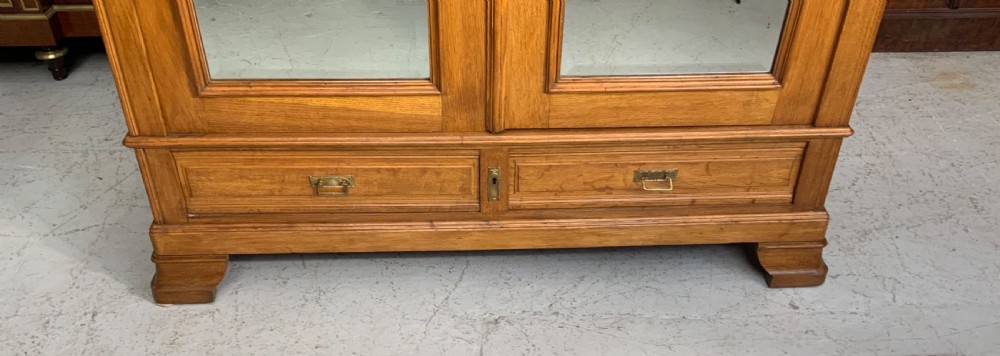 CARVED ART NOUVEAU OAK FRENCH ARMOIRE  View V