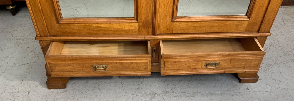 CARVED ART NOUVEAU OAK FRENCH ARMOIRE  View VI