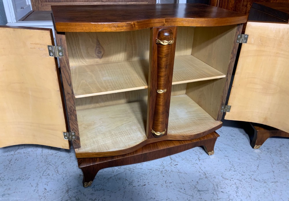 PAIR OF WALNUT ART DECO FRENCH BEDSIDE CABINETS  View VIII