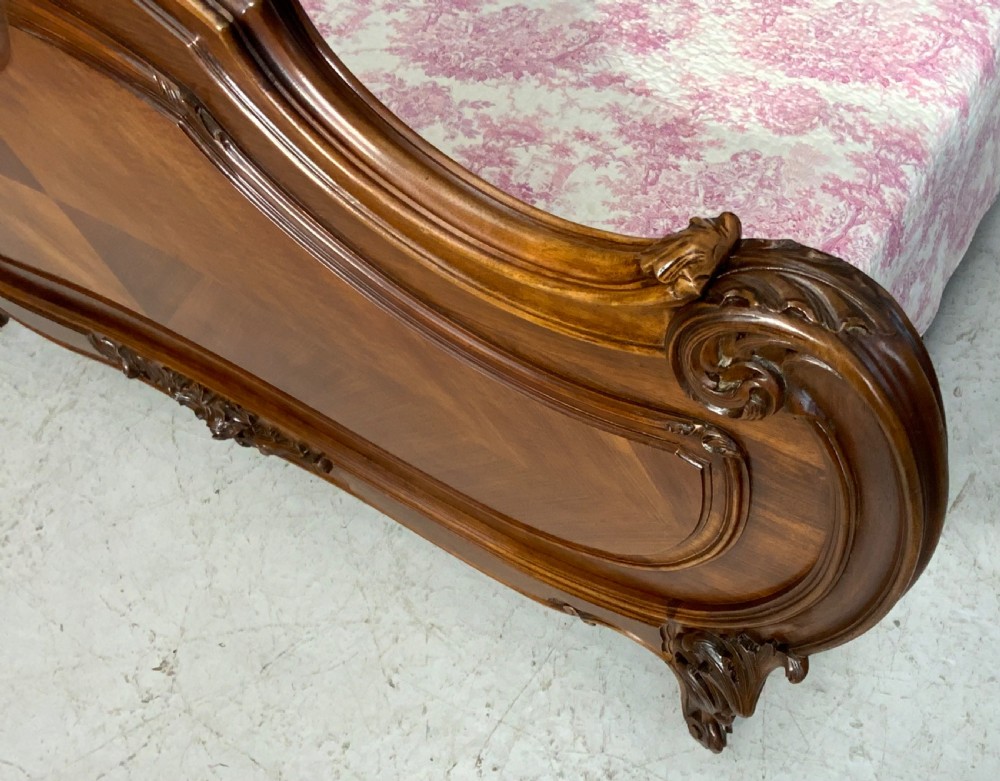 STUNNING FRENCH WALNUT DOUBLE BED  View V