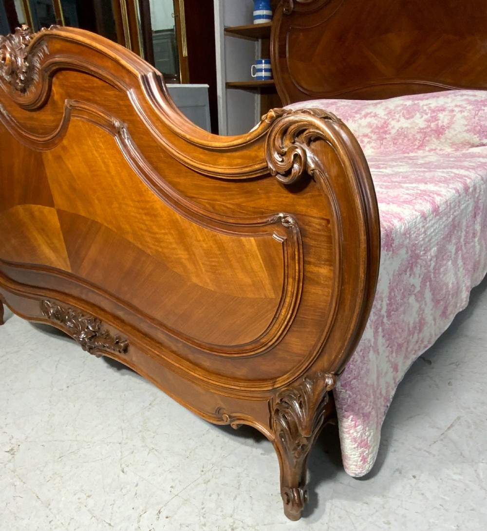 STUNNING FRENCH WALNUT DOUBLE BED  View VI