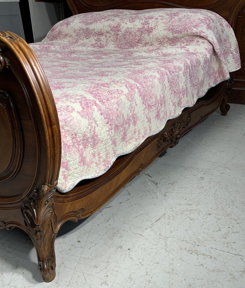 STUNNING FRENCH WALNUT DOUBLE BED  View X
