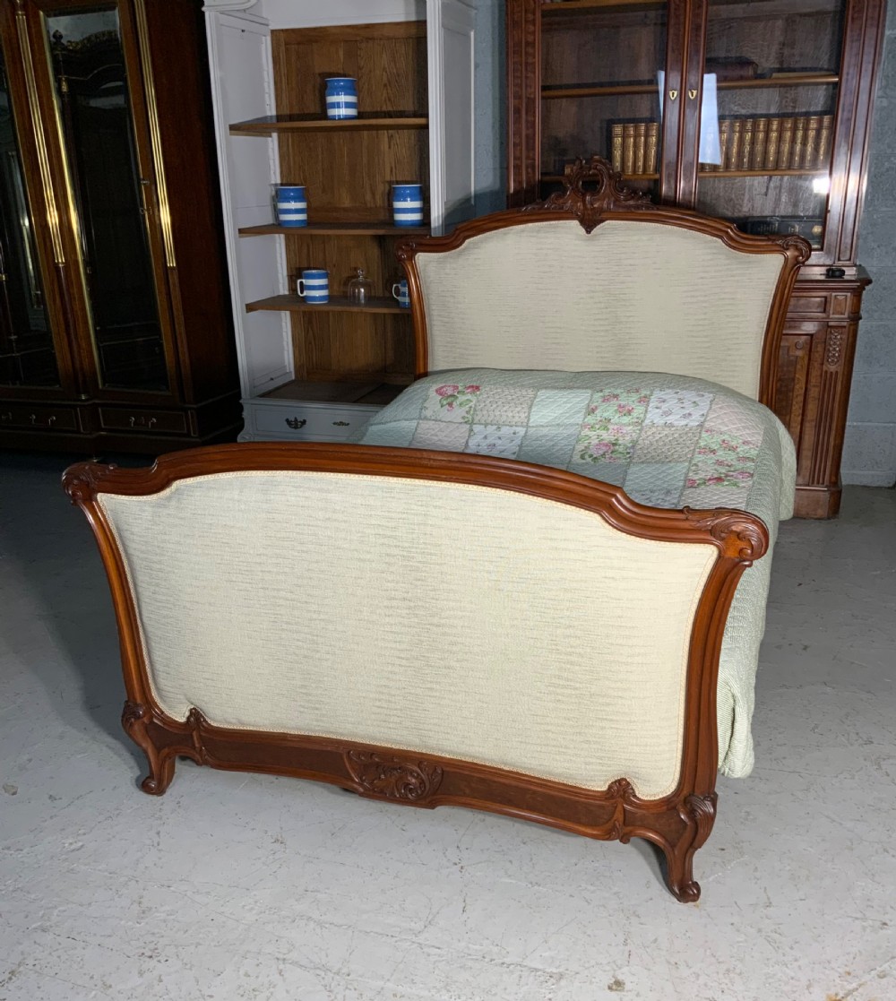 UPHOLSTERED FRENCH MAHOGANY BED