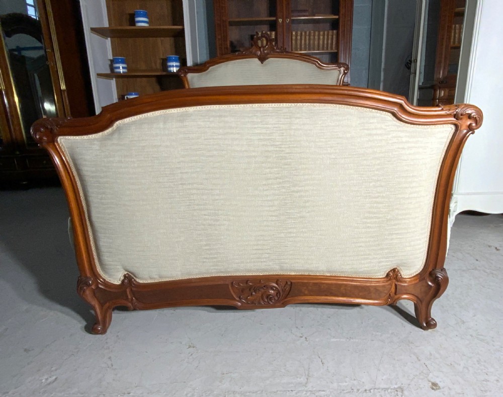 UPHOLSTERED FRENCH MAHOGANY BED View II