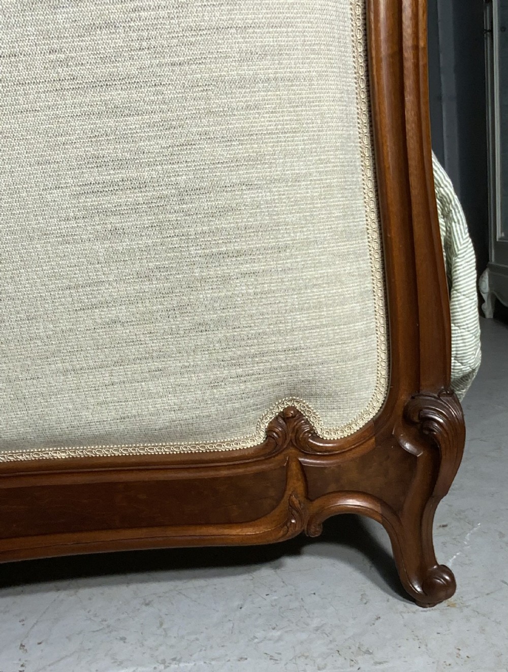 UPHOLSTERED FRENCH MAHOGANY BED View IV