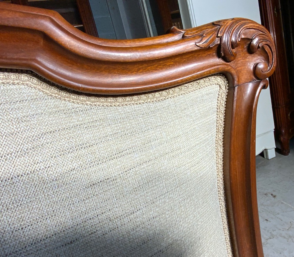 UPHOLSTERED FRENCH MAHOGANY BED View VI