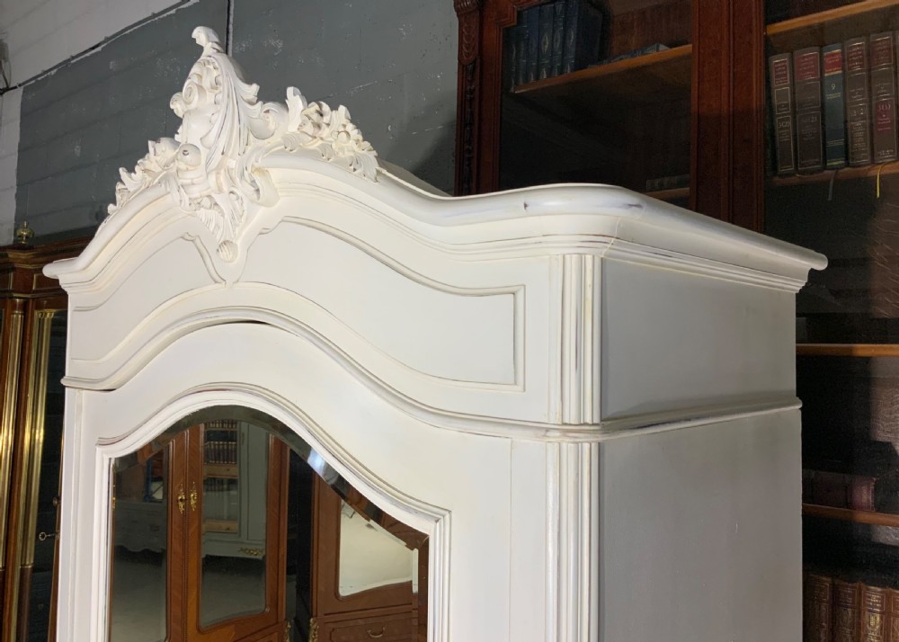PAINTED FRENCH SINGLE DOOR ARMOIRE  View II