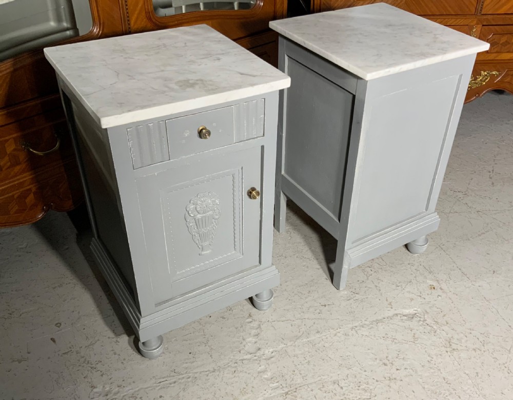 PAIR OF PAINTED FRENCH BEDSIDE CABINETS  View IV
