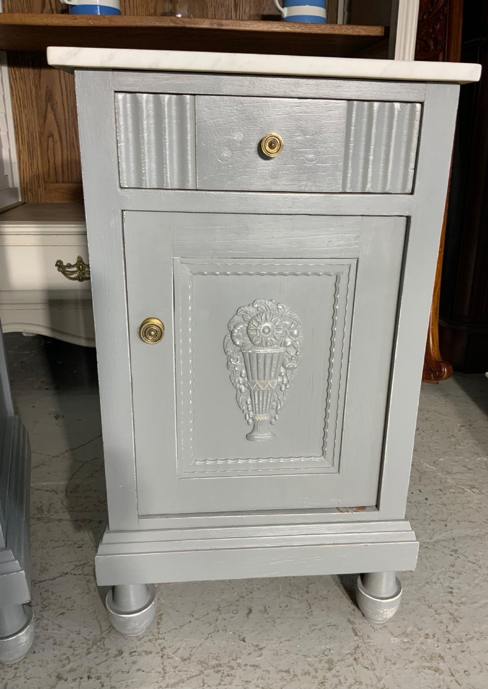 PAIR OF PAINTED FRENCH BEDSIDE CABINETS  View VII