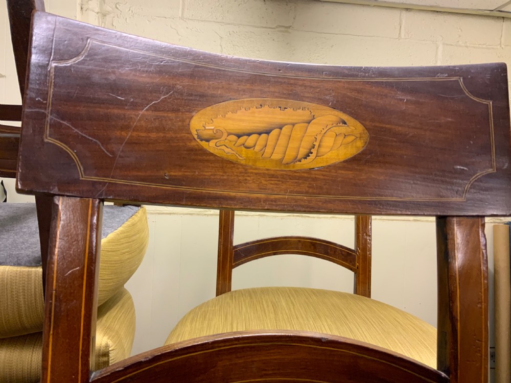 SET OF 16 GEORGIAN MAHOGANY DINING CHAIRS WITH SHELL INLAYS  View XVIII